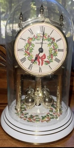 VINTAGE HOWARD MILLER 1ST Edition CHRISTMAS TIME 9" ANNIVERSARY CLOCK Cover