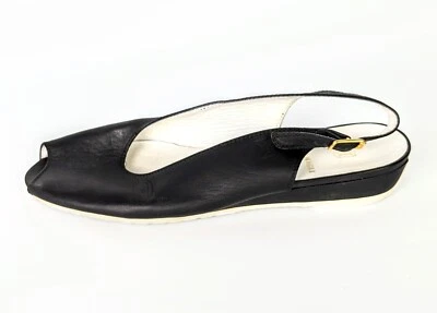 Bruno Magli Genuine Leather Black Sandals Made in Italy size US 8.5B - Image 1 of 4