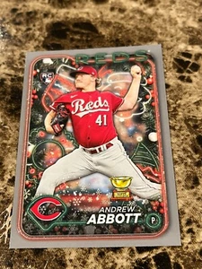 ANDREW ABBOTT 2024 Topps Holiday argento glitter metallizzato #H82 Rookie Reds - Foto 1 di 2