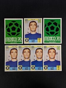 1970 Panini FIFA World Cup Stickers LUIGI RIVA + WC LOGO LOT Italy