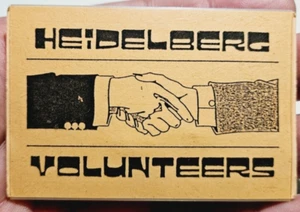 Heidelberg Volunteers vintage pinback they were truly great people - Picture 1 of 2