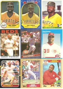 LOTE DE 850 TARJETAS DE BÉISBOL DAVE PARKER - Imagen 1 de 5