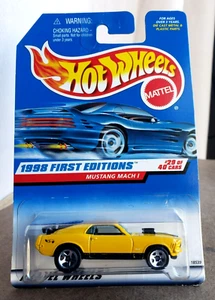 Hot Wheels FORD '70 MUSTANG MACH I gelb 1998 First Editions 29/40 1:64 670 5SP - Bild 1 von 14