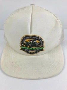 Vintage John Deere 8000 Series 1994 Print Front Mesh Snapback Hat-White  - Picture 1 of 7