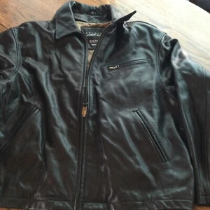 Wilsons Leather Andrew Marc Thinsulate Mens Black Bomber Biker Jacket SIz XL NEW - Picture 1 of 24