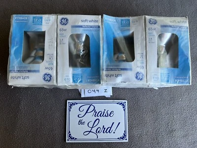 4- GE Soft White Indoor Floodlight BR30 65w 2600K 18011  Made in Hungary - Image 1 of 2