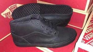 VANS Para hombres Chapman Media Temporada Entrenadores Zapatos Negro Escuela Universitaria (Talla Uk 7) - Imagen 1 de 8