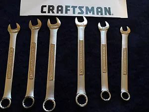 Craftsman 6 PC., 12 Point Combination Wrench SAE& Metric Tool Set Piece - Picture 1 of 4
