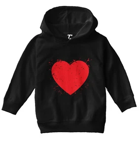 Distressed Heart - Valentine's Day Love Adorable Cute Toddler/Youth Hoodie - Picture 1 of 12