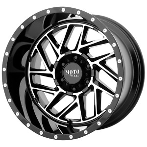 16x8 Moto Metal MO985 BREAKOUT Gloss Black Machined Wheel 6x5.5 (-6mm)