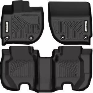 OEDRO Floor Mats for 2015-2020 Honda Fit TPE Rubber All Weather 2 Row Liners Set - Foto 1 di 12