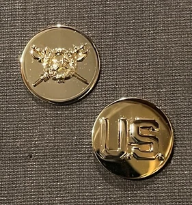 US ARMY INSPECTOR GENERAL & U.S. ENLISTED COLLAR BRANCH INSIGNIA; PAIR - Picture 1 of 1