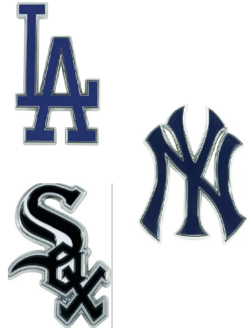 New Pick your Teams MLB Car Truck Color Metal Decal Emblem - Image 1 of 1