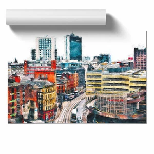 The Manchester Skyline Unframed Wall Art Poster Print Home Decor Living Room - Picture 1 of 4
