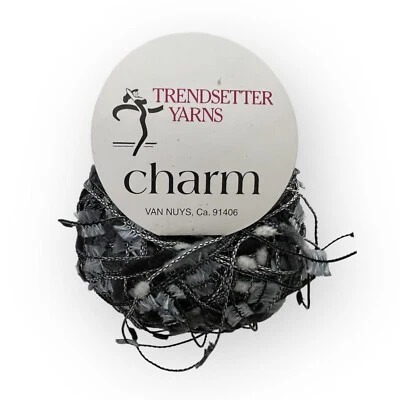 Trendsetter Hilo CHARM 20gr 86m Color 310 Gris Carbón Hecho en Italia ~ Una Bola Foto 1 de 4