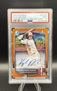 2025 Bowman Chrome Kyle DeBarge Orange Shimmer Refractor Auto 25/25 1st Prospect - Picture 1 of 1