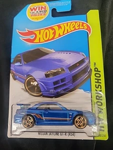Hot Wheels 2014 HW Workshop Nissan Skyline GT-R (R34) blau  - Bild 1 von 3