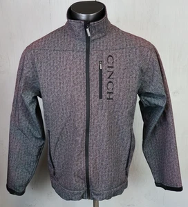 CINCH Mens Size M Softshell Jacket Full Zip Gray Purple Athletic Workwear Faded - Picture 1 of 8