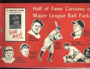 1947 Boston Globe Hall of Fame Cartoons Major League Baseball Parks EX - Picture 1 of 2