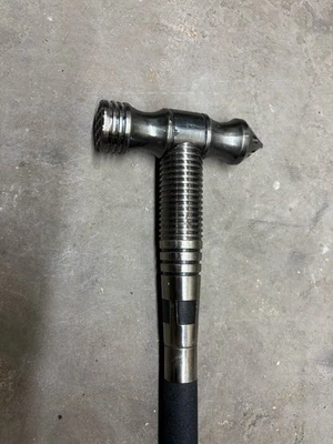 ANTIGUO MANGO DE LATÓN LATÓN BASTONES SÓLIDOS Y BASTONES PARA HOMBRES Foto 1 de 4