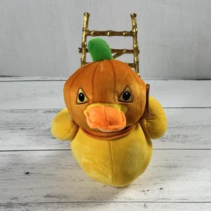 Halloween Quackerz Cabeza de Calabaza Pato 7 Pulgadas Manera de Celebrar Peluche Suave Nuevo - Imagen 1 de 4