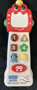 Vtg VTech SmartStart play phone Tiny Touch Musical Lights Up Talks it works - Picture 1 of 7