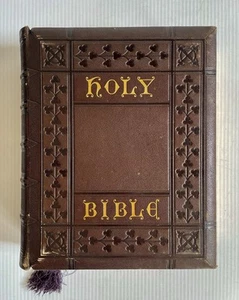 1873 Antique Bible, William W. Harding Royal Edition Philadelphia Leather Bound - Picture 1 of 23