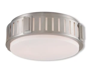 Livex Lighting 65512-91 Portland Flush Mount Brushed Nickel - Picture 1 of 1