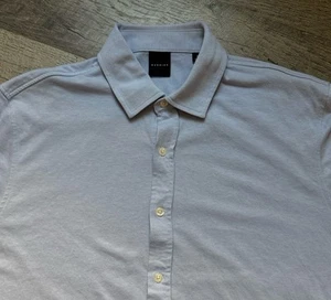 Dunning CoolMax Button Up Shirt Long Sleeve Mid Dusk Heather Blue Men's Size XL - Picture 1 of 14