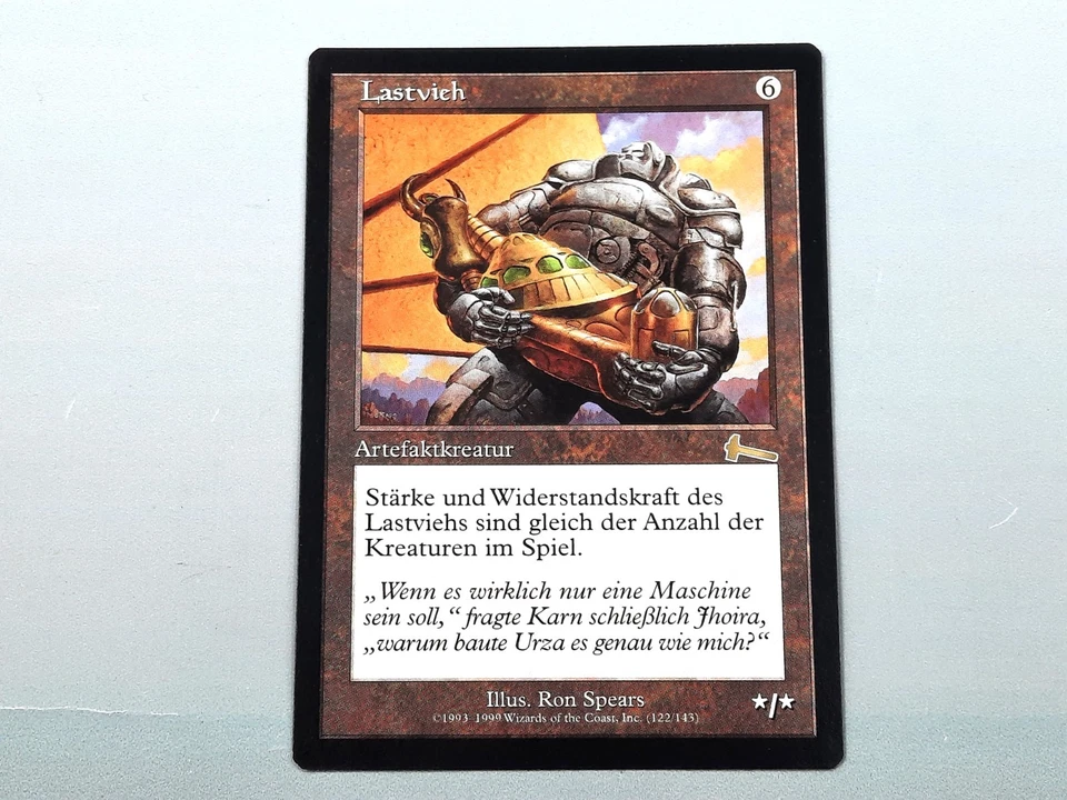 MTG - URZA'S LEGACY (BB/'99) - BEAST OF BARDEN (122) - LASTVIEH / RARE/N. PL./NM - Bild 1 von 4