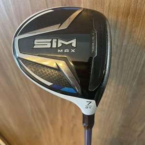 TaylorMade fairway wood SIM MAX 7W 21° Speeder Evolution 40-SR No. 7 Golf Club - Picture 1 of 8