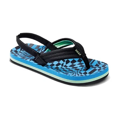 Sandalias sin cordones Reef Little Ahi CJ2087 chanclas para niños pequeños oleadas a cuadros JOBB2084 Foto 1 de 4
