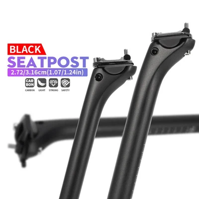 Carbon Seatpost 27.2 31.6mm Offset 20mm MTB Road Bike Seat Tube Bicycle Parts - Image 1 of 4