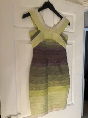 Celeb Boutique House of CB Size L Green Ombré Bodycon Dress - Image 1 of 4