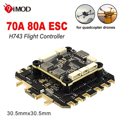 9IMOD H743 Flight Stack H743 Flight Controller +70A/80A ESC für RC Drohne FPV - Bild 1 von 4