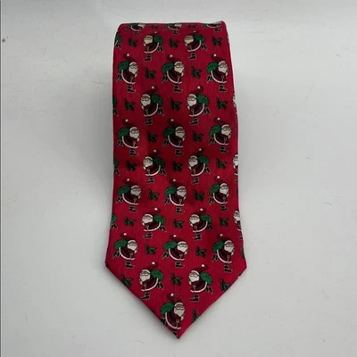 Vintage J. Z. Richards 100% silk Holiday Christmas Santa necktie - Image 1 of 4