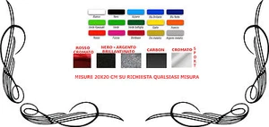 ADESIVI DECORO VETRO TRIBALI PER CAMION AUTO MOTO H 35 cm (COPPIA) - Imagen 1 de 1