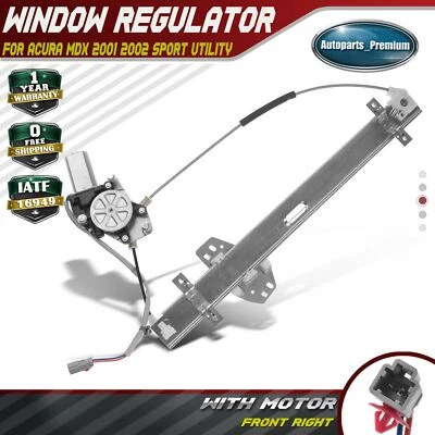 Regulador de ventana eléctrica con motor para Acura MDX 2001 2002 deportivo utilitario delantero derecho Foto 1 de 4