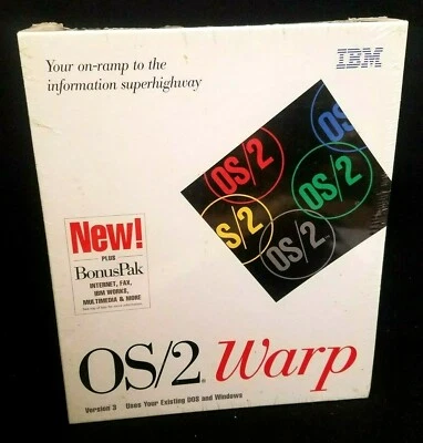IBM OS/2 Warp Version 3 Operating System Plus Bonus Pak BRAND NEW SEALED! RARE - Image 1 of 4