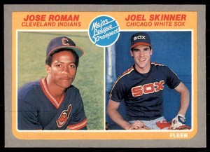 1985 Fleer Jose Roman/Joel Skinner RC Cleveland Indians/Chicago White Sox #646