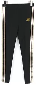 SIKSILK Leggings Girl's 13-14 YEARS Elastic Waist Tricot Embroidered Black - Zdjęcie 1 z 8