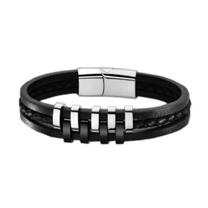 Pulsera Lotus Style Urban Man LS1838-2/1 acero y  cuero negro - Bild 1 von 1
