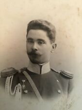 CDV Gay Int. HANDSOME OFFICER in Uniform RIGA Latvia 1890s CDV photo  3/3