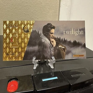 Billete coleccionable de la saga Crepúsculo chapado en oro de 24k - Imagen 1 de 2