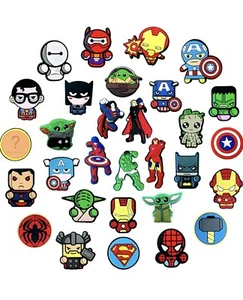 10pcs Shoe charms For Croc Superhero Theme Charms Ship Fast Marvel Cartoon Charm - Picture 1 of 1