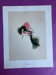 Poster René GRUAU Diorama 1955 christian Dior illustration dessin deco affiche - Picture 1 of 3