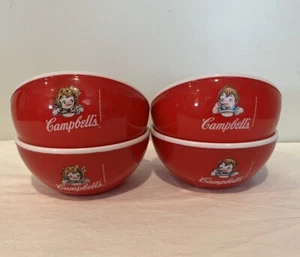 2004 Campbell's Soup 4 Insulated Plastic Soup Bowls With Campbell’s Kids - Picture 1 of 7