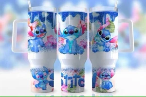Stitch, Cartoon Character 40oz Tumbler Travel Mug Double Insulated - Picture 1 of 2