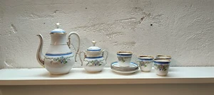 Elegantes Biedermeier Kaffeeservice für 4 Personen – handbemalt - Bild 1 von 11