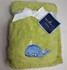 Baby Blanket Green with Whale Appliqué by Nautica Kids